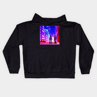 Cyberpunk city Kids Hoodie